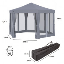Тент-шатер быстросборный 5431 серый