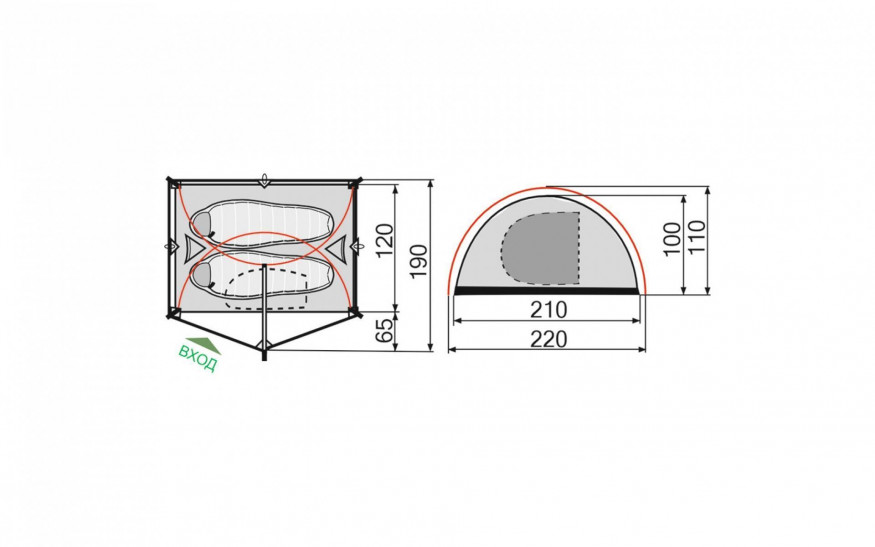 Палатка RockLand Way 2-местная