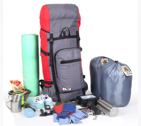 Рюкзак туристический Оптимал 1 черн.вишня, 120 л, ТАЙФ