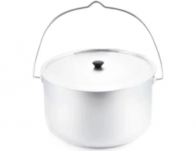 Котелок костровой СЛЕДОПЫТ цилиндрический 6 л, алюминий