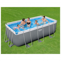 Бассейн каркасный Power Steel, 412 х 201 х 122 см с лестницей и картриджным фильтром 2006л/ч