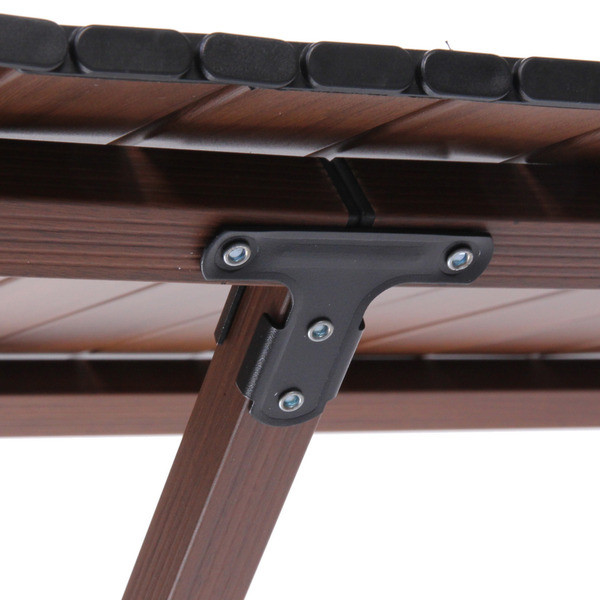 Стол кемпинговый складной, 114*59*43 см, цвет: темное дерево, каркас алюминий