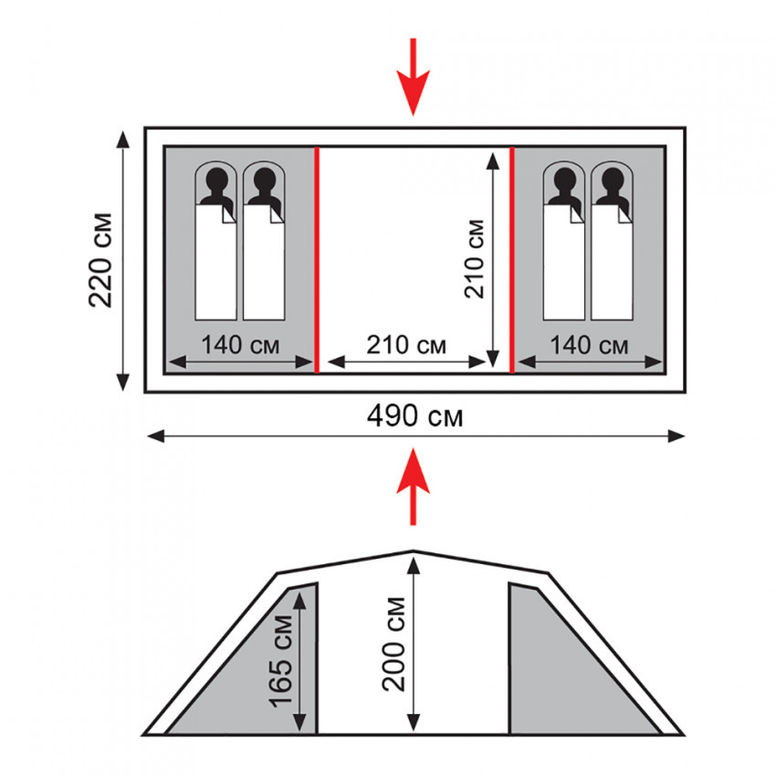 Палатка Hurone 4 v2, Totem