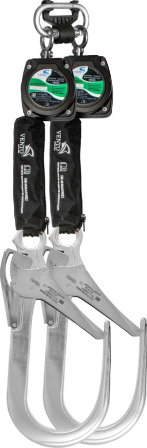 Двухплечевое средство защиты втягивающего типа &amp;quot;НВ-02&amp;quot; с карабином &amp;quot;Монтажный 110&amp;quot;