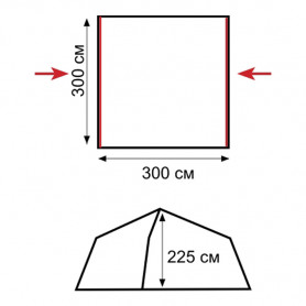 Шатер "Bungalow Lux Green" v2, Tramp