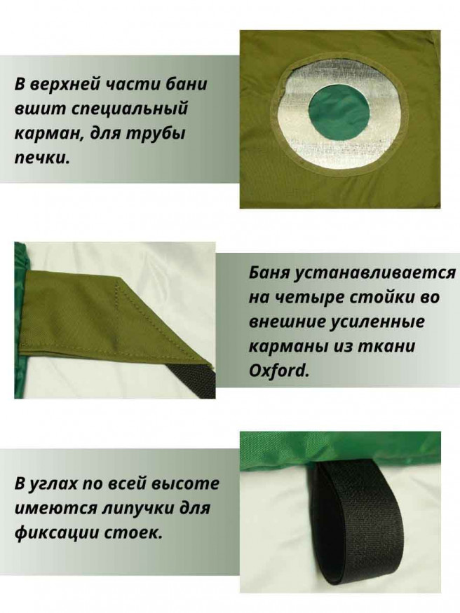 Баня туристическая «С лёгким паром!» (с каркасом)