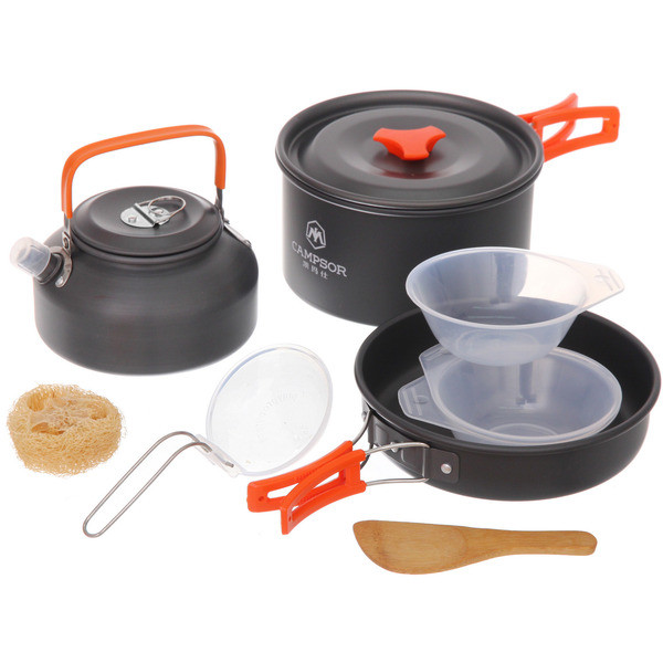 Набор посуды походной на 2-3 персон (9 предметов) COMPSOR-308