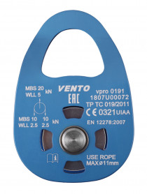 Блок-ролик одинарный Single (дюраль) с подшипником, Венто